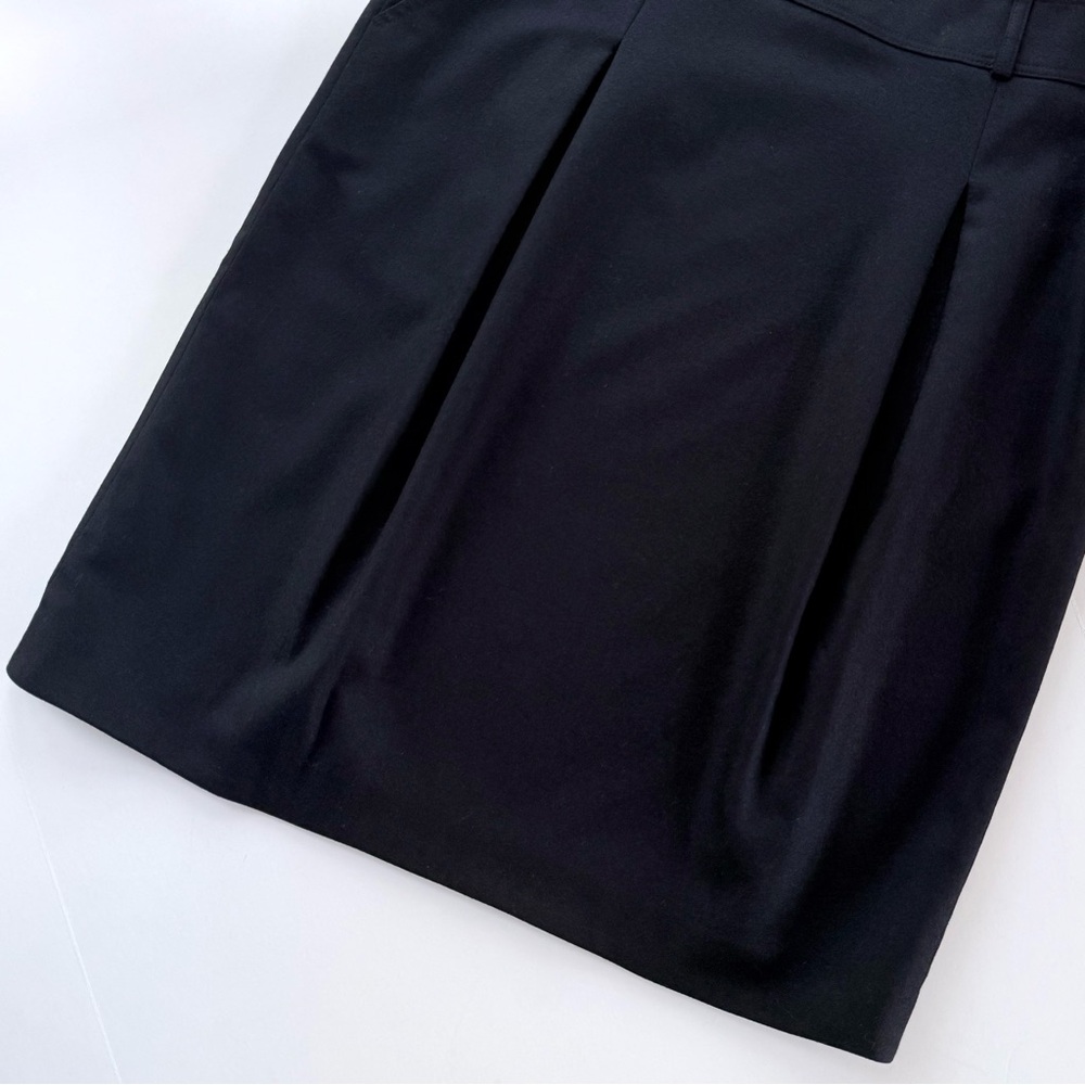 Burberry London Black Cashmere Angora Wool Blend Box Pleat Skirt Pockets 10 US - Picture 7 of 16
